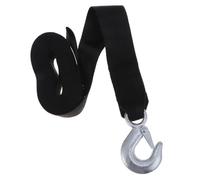 WHAMVOX Sangle de Treuil Marin 5 M Noire 4,7 Cm Largeur Capacité 1,5 Tonne avec Crochet en Acier pour Remorque Bateau Sécurité Remorquage d'urgence Robuste et Anti-Vibration