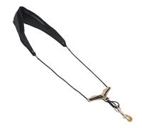 WHAMVOX Sangle Saxophone Cuir Microfibre Ajustable avec Crochet Métal Harnais Épaule Confortable pour Saxophone Alto Ténor et Soprano Soutien pour Musiciens