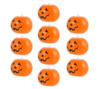 WHAMVOX Set de Ballons Citrouille Gonflables en Latex Orange Lot de 10 Rapide à Gonfler et Facile à Dégonfler pour Décoration D'halloween pour Chambres et Jardins