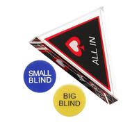 WHAMVOX Set de Jetons Poker Plastique Double Couche avec Boutons Dealer Double Face All in Big Blind Small Blind Accessoires de Jeu pour Parties de Cartes