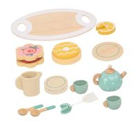 WHAMVOX Set de Thé Bois Sécurisé pour Garçon Fille Dinette Créatif pour Jeux Imitation Cadeau Éducatif pour Filles et Garçons Dès Ans