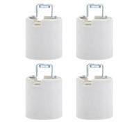 WHAMVOX Support de Douille E26 en Céramique Beige, 4pcs, Installation Simple, Compatible pour Lampe Murale et Plafonnier, Style Industriel Moderne