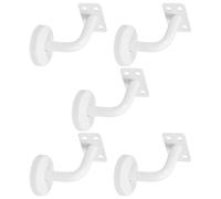 WHAMVOX Support de Main Courante Mural en Acier Inoxydable Massif Support Mural Blanc 60X60 MM pour Rampe D’Escalier Intérieur et Extérieur Fixation Solide pour Porche et sous-Sol