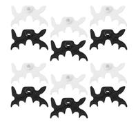 WHAMVOX Support de Queues de Billard 12 Pièces de Fourche de Bois de Cerf Porte-Queues Noir et Blanc Accessoire pour Tables de Billard Support Stable pour Salle de Jeux