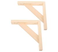WHAMVOX Supports Muraux Triangulaires en Bois Massif 2 Pièces 18X18 CM pour Étagères Flottantes Charge Lourde Adaptés la Cuisine et Garage