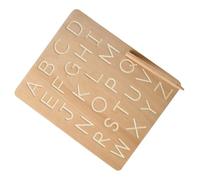 WHAMVOX Tableau D'écriture en Bois de Hêtre pour Garçon et Filles Jeu Éducatif Apprentissage Alphabet Tableau de Reconnaissance des Lettres Cognitif pour Développement Scolaire 1 Pièce