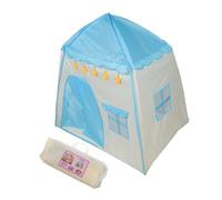 WHAMVOX Tente Garçon Fille Pliable Château Prince et Princesse Bleu Cabane Intérieure Respirante et Résistante Tente de Jeu Facile à Monter pour Garçons et Filles
