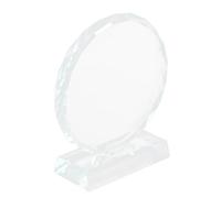 WHAMVOX Trophée en Cristal Clair Décoratif 1 Pièce, Trophée Simple et Créatif pour Récompenses Adultes et Garçon et Filles, Accessoire Prix Transparent pour Cérémonies et Événements