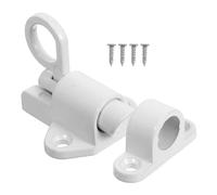 WHAMVOX Verrou de Porte à Ressort en Alliage D’Aluminium Blanc avec Vis Loquet pour Trappe de Grenier Serrure Automatique Silencieuse Quincaillerie de Loquets de Porte et Fenêtre