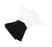 WHAMVOX Vêtements Poupée Tenue Étudiante Jupe Mini Plissée à Carreaux Chemise Mode pour Peluches et Jouets Habillage Roleplay