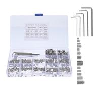 WHAMVOX Vis sans Tête Inox 304 M3-m8, Kit de 400 Pcs Clés Hexagonales, Assortiment pour Poignées de Porte et Réparations Maison, Vis Métriques Robustes pour Atelier et Garage
