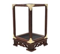 WHAMVOX Vitrine D’Exposition Transparente Socle en Bois de Bois D’Aile de Poulet Taille 12X12X17 CM Boîte à Collectionner Anti-Poussière pour Figurines Antiquités et Objets de