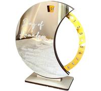 WHAPELQ Calendrier de l'Avent du Ramadan, calendrier rotatif en acrylique avec base en bois, pour fête de l'Aïd, décoration de fête et cadeaux