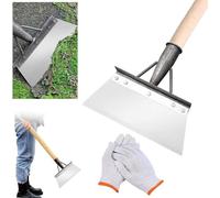WHAPELQ Pelle de nettoyage multifonctionnelle, pelle de nettoyage multifonction en acier inoxydable, pelle de nettoyage plate, outils de jardin, outil de désherbage, outil de désherbage de terrasse