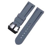 WHARGTSL Bracelet de montre en caoutchouc et silicone for homme et femme, 22 mm, 24 mm, 26 mm, rouge, noir, orange, sport, boucle en acier inoxydable(Gray-b,26mm)