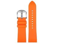 WHARGTSL Bracelet de montre en caoutchouc et silicone for hommes, compatible Fit For Casio PRG-600YB, PRG-650, PRW-6600, accessoire de montre 24 mm(Orange-steel-K2,22mm)