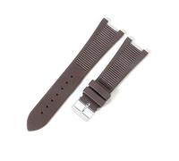 WHARGTSL Bracelet de Montre en Silicone Confortable et sûr for Patek Philippe 5711 5712G Nautilus 25 mm Sports Bracelet de Montre Fit for Interface spéciale for Homme(Brown-Steel-K1)