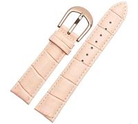 WHARGTSL Bracelet en cuir souple et confortable for hommes et femmes, compatible Fit For Casio/Armani/TITUS, accessoires de 18 mm, 20 mm et 22 mm(Pink rose pin,22mm)