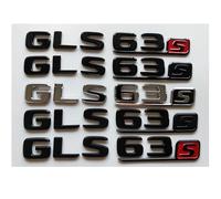WHARGTSL Lettres de Police Plates Noires chromées adaptées for emblèmes de numéros de Coffre arrière Mercedes Benz W166 W167 GLS63 S AMG(Chrome)