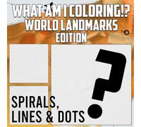 What Am I Coloring!? World Landmarks Edition - Spirals, Lines & Dots: Mystery Spirals, Unlock the Mysteries of Each Intriguing Image with Your Color Skills, Coloring Pages for Adults & Teens