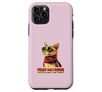 What Am I Doing with My Lives? (Graphique de Chat Amusant) Coque pour iPhone 11 Pro
