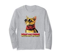 What Am I Doing with My Lives? (Graphique de Chat Amusant) Manche Longue