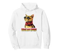 What Am I Doing with My Lives? (Graphique de Chat Amusant) Sweat à Capuche