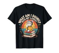 What Am I Doing with My Lives Sarcastic Cat Puns |- T-Shirt