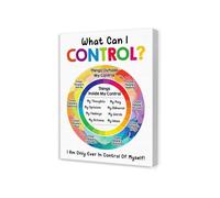 “What Can I Control?” Therapy Office Poster, Circle of Control Art for School Counselors, Psychologists and SEL (Framed,08x12inch(20x30cm))
