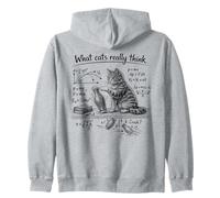 What Cats Really Think, Funny Cat Physics & Cat Humour Sweat à Capuche