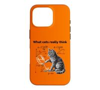 What Cats Really Think Funny Cat Physics Humor Men Women Coque pour iPhone 16 Pro