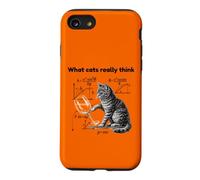 What Cats Really Think Funny Cat Physics Humor Men Women Coque pour iPhone SE (2020) / 7/8