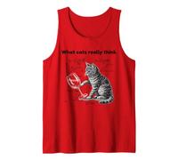 What Cats Really Think Funny Cat Physics Humor Men Women Débardeur