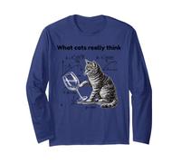 What Cats Really Think Funny Cat Physics Humor Men Women Manche Longue