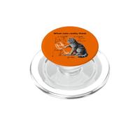 What Cats Really Think Funny Cat Physics Humor Men Women PopSockets PopGrip pour MagSafe
