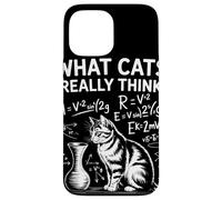 What Cats Really Think Humour Physique Chat Science Amusant Coque pour iPhone 13 Pro Max