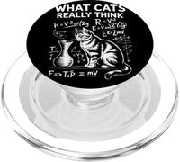 What Cats Really Think Humour Physique Chat Science Amusant PopSockets PopGrip pour MagSafe