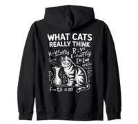 What Cats Really Think Humour Physique Chat Science Amusant Sweat à Capuche