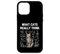 What Cats Really Think Smart Cat Science Nerd Humour Coque pour iPhone 12 Mini