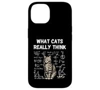 What Cats Really Think Smart Cat Science Nerd Humour Coque pour iPhone 14