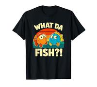 What Da Fish Vintage Funny Cartoon Rétro Gaming Vibes Lover T-Shirt