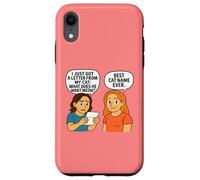 What Does He Want Meow - Funny Cat Pun Design Coque pour iPhone XR