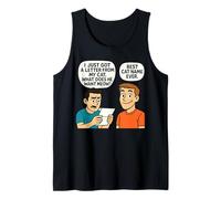 What Does He Want Meow - Funny Cat Pun Design Débardeur