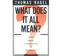 What Does It All Mean Thomas Nagel (Auteur)