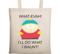 What evah I do What I waunt! Sac fourre-tout en coton écologique naturel Beige