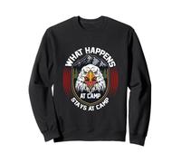 What Happens At Camp Stays At Camp Eagle Camping Camper Sweatshirt