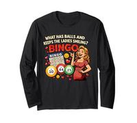 What Has Balls and Keep The Ladies Smiling Bingo Humour Manche Longue