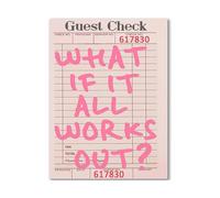 What If It All Works Out Poster - Positive Affirmation Wall Art, Preppy Inspirational Decor for Dorm Room, Bedroom, Office (Framed,08x12inch(20x30cm))