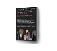 What is a Makeup Artist Definition Canvas, Inspirational Beauty Salon Wall Art Quote(Framed,08x12inch(20x30cm))