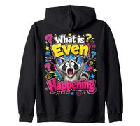 What is Even Happening Drôle Confused Sarcastic Raccoon Meme Sweat à Capuche